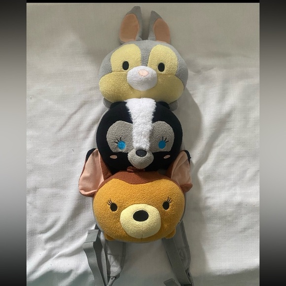 Disney Tsum Tsum Soft Plush Backpack Bambi and Friends NEW - Picture 7 of 7